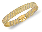 14K Yellow and White Gold Stretch Bangle Bracelet